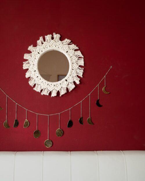 Specchio Mandala Bianco